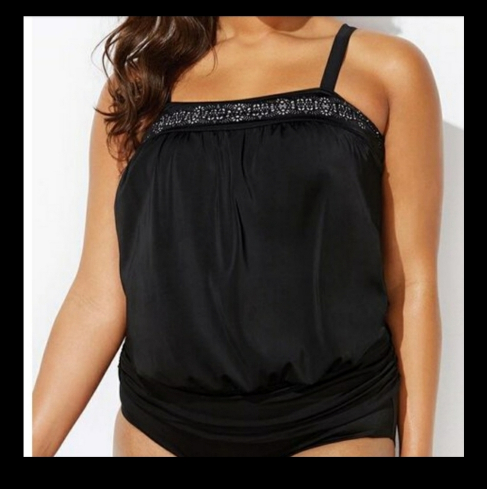 Blouson Tankini Swim Top - Swimsuits For All